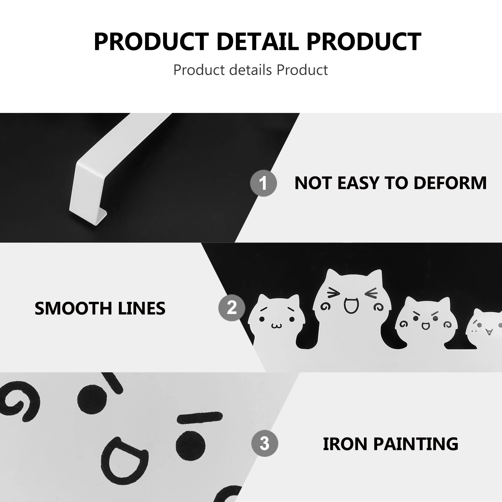

Punch Free Hooks Creative Cat Shaped Rack White Color Compact Door Back Hanger Perfect for Small Items Hat Towels Bags Wrought