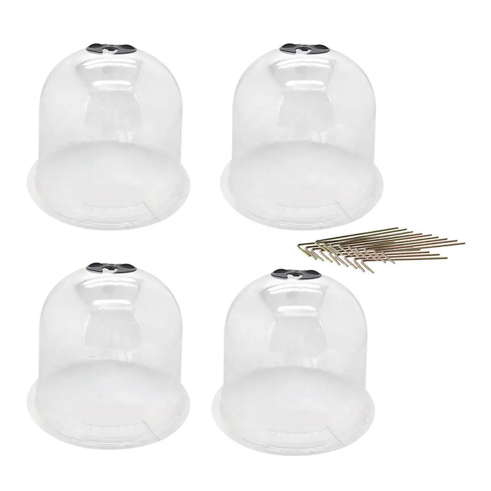 

Комплект из 4 пластиковых укрытий для растений: надежные садовые палатки-теплицы, защищающие от снега и сохраняющие температуру, для защиты уличных растений