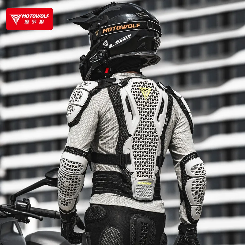 Motowolf Motorcycle Body Armor Jacket Men CE Approved Body Protector Impact Resistant Riding Gear for Motocross Off Road Street