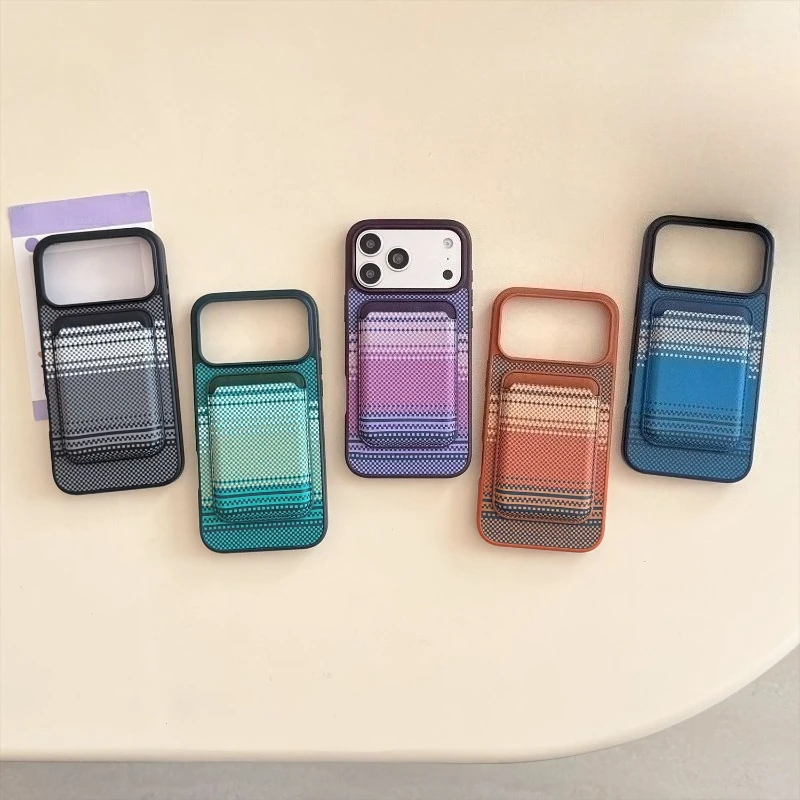 

Magnetic Card Holder Wallet Carbon Fiber Case For iPhone 17 16 15 14 13 12 Pro Max Air Plus 17E 16E Shockproof Phone Back Cover