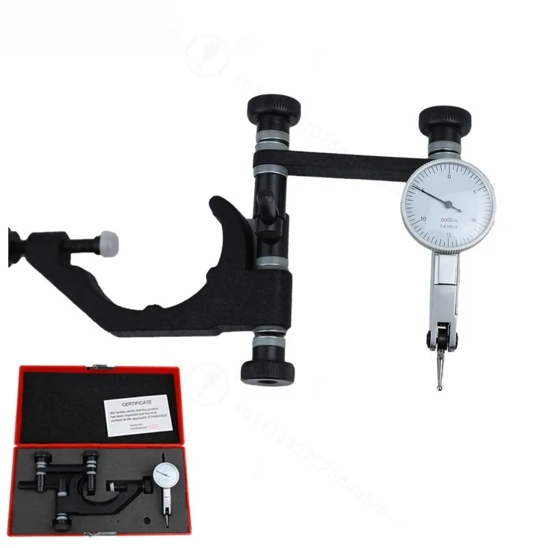 Precision Lever Dial Indicator Measuring Stand Kit Bow Bracket Holder Brake Disc Runout Detector for Workshop Equipment