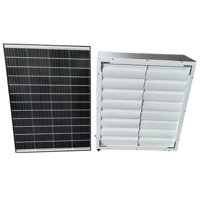 

Solar Exhaust Fan Auto-Temperature Control, Waterproof Off-Grid Ventilation for Commercial Hydroponic Greenhouse