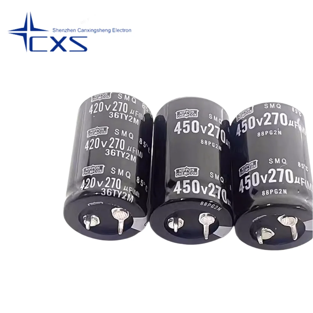 

2PCS 420V270UF 450V270uf Volume 25*25/30/35 Black Diamond Electrolytic Capacitor