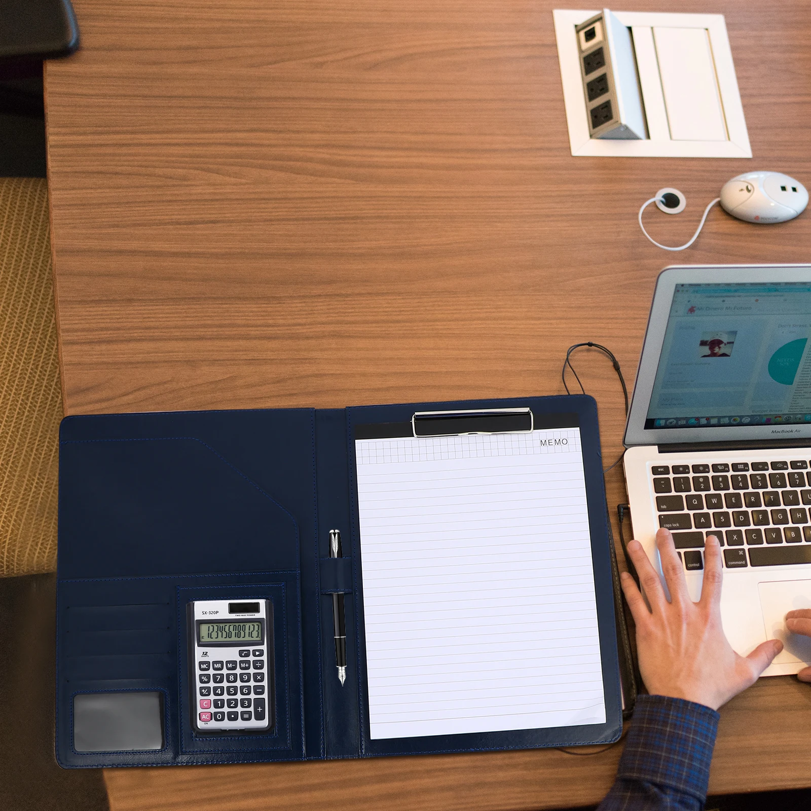 

1pc Business Pu Folder A4 Document Organizer File Storage Portfolio Folder For Cards Vouchers Coupons Office Home School