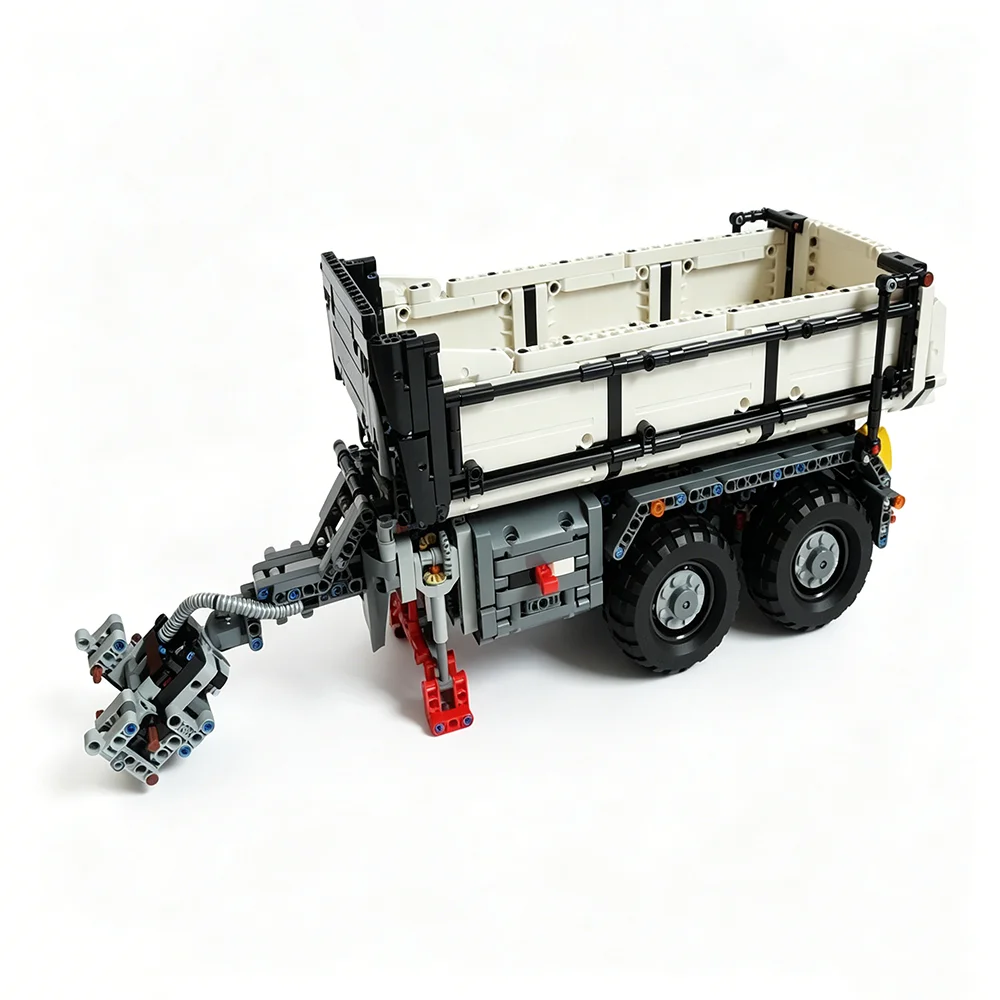 MOC Tipper Trailer， Mobile Trailer Children's Toys Birthday Christmas Gift Splicing Blocks