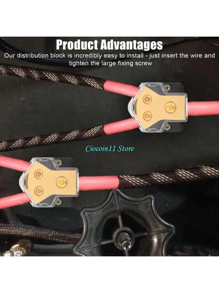 Y1UB Reliable Ground Wire Connection Box For Enhanced Motorcycle Car Stereo Performances