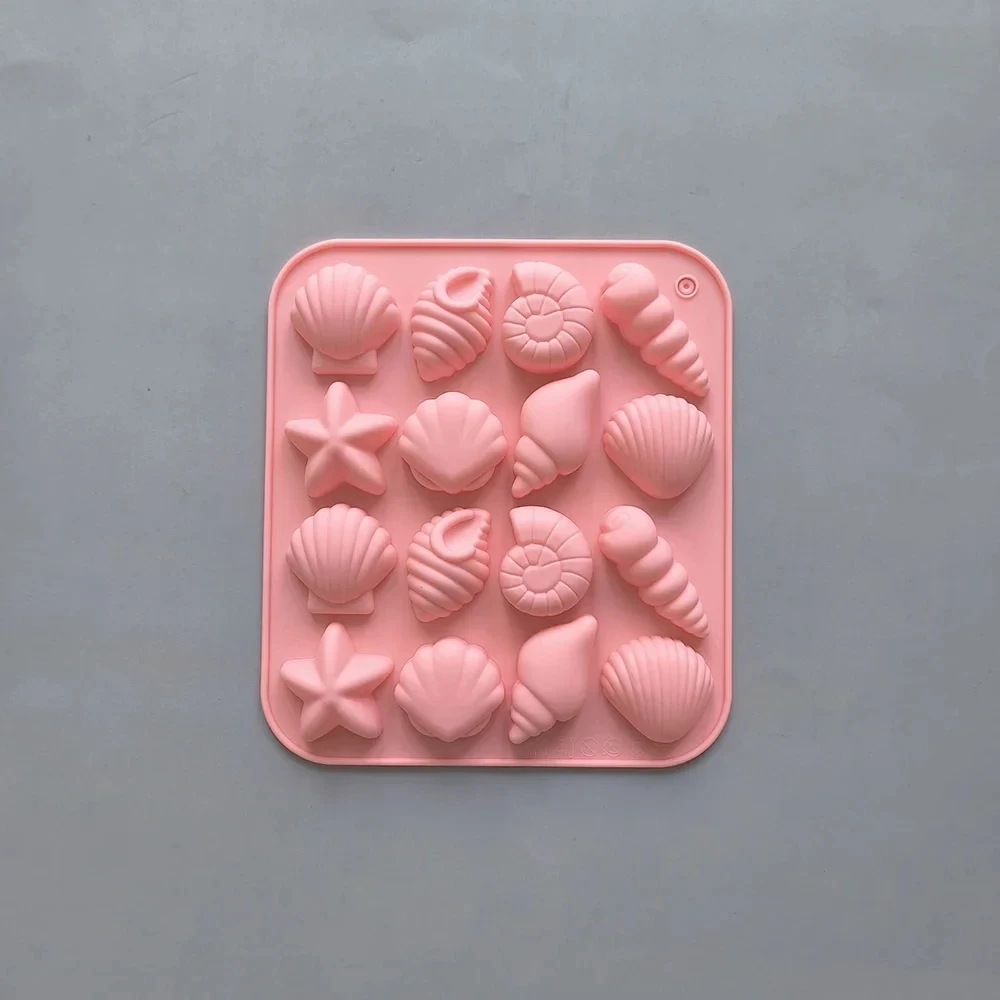 Chocolate Silicone Mold 3D Shell Marine Animal Shape 16 Cavity Candy Cake Decor Pudding Jelly Baking Supplies DIY Tools