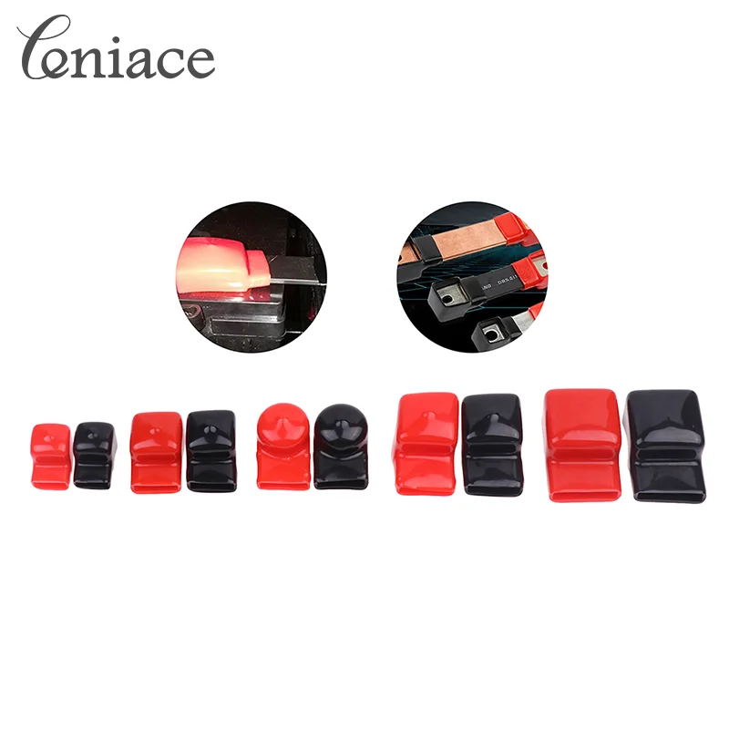 1Pair Loose Protector For Busbar Bus Bar Battery Isolation Cover Terminal Cover Protection PVC Flexible