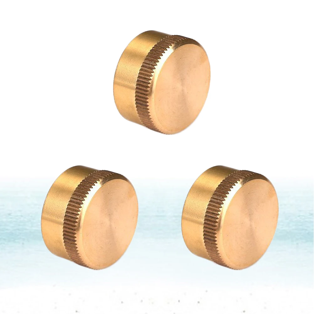

3PCS Propane Tank Cap Solid Brass Gas Bottle Sealed Cover Camping BBQ RV Home Use Fits Perfectly Easy For Stoves Heater Kitchen