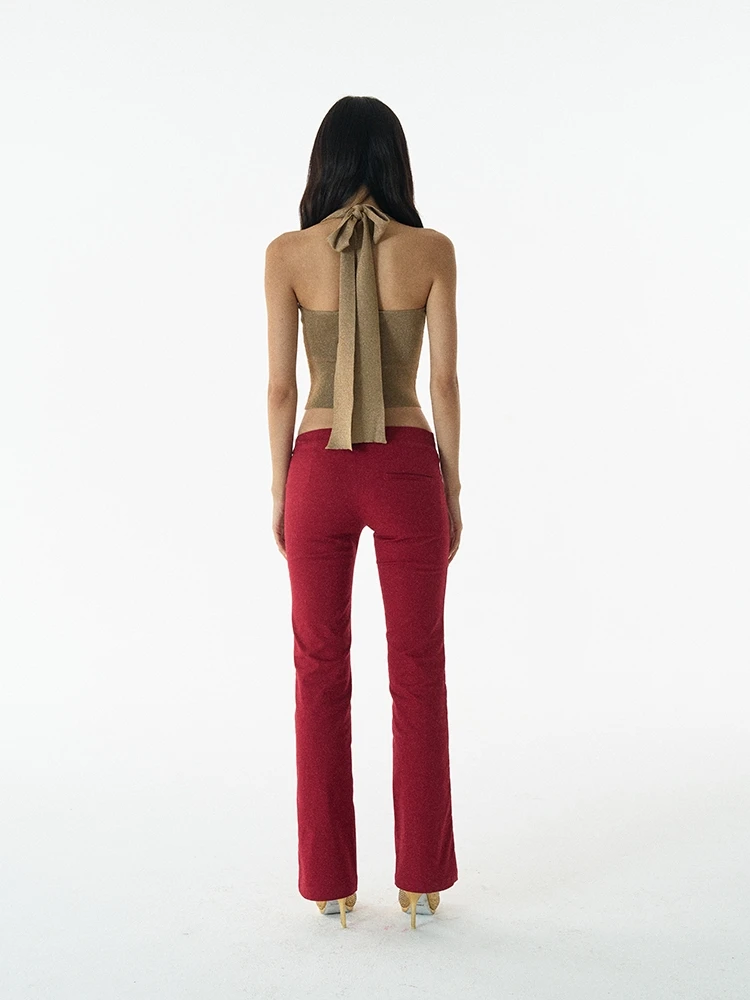 

Самодеологический вязаный жилет Bal Ne с подвесным узлом, женский милый летний топ длиной до пола