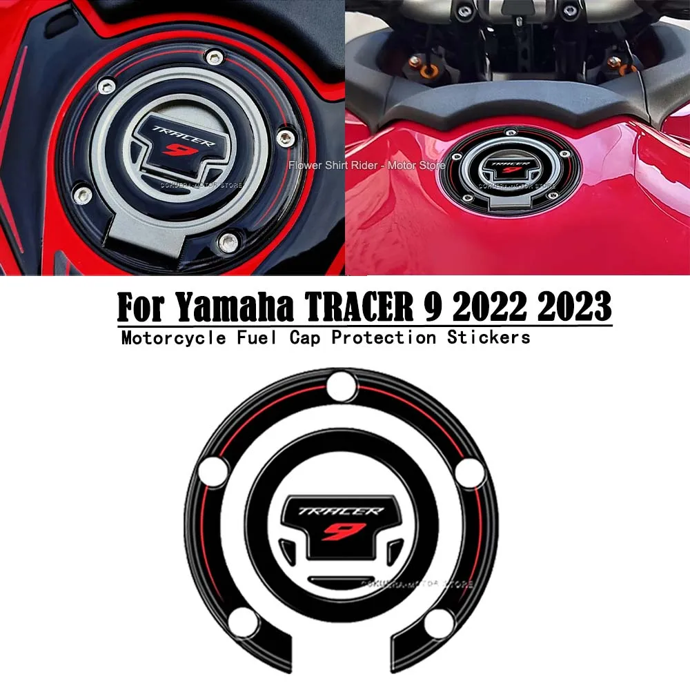 

3D Epoxy Resin Sticker Waterproof Anti-Scratch Tank Pad Motorcycle Fuel Cap Protection Sticker for Yamaha TRACER 9 2022 2023