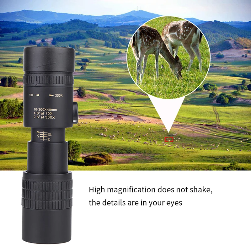 Nuevo Monocular con Zoom 300X40 para Exteriores, Telescopio Profesional de Largo Alcance, Binoculares para Fotos con Teléfono Móvil