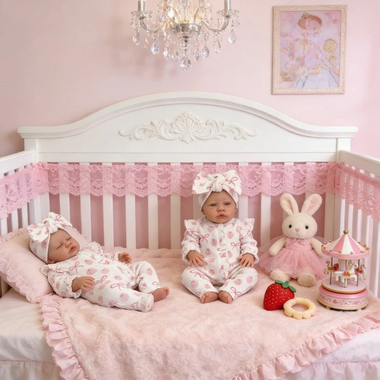 NPK 18''Real Looking Hand Painting 3D Skin Reborn Primrose Asleep/Awake Cuddly Lifelike Bebe Dolls with Hand Draw Hair