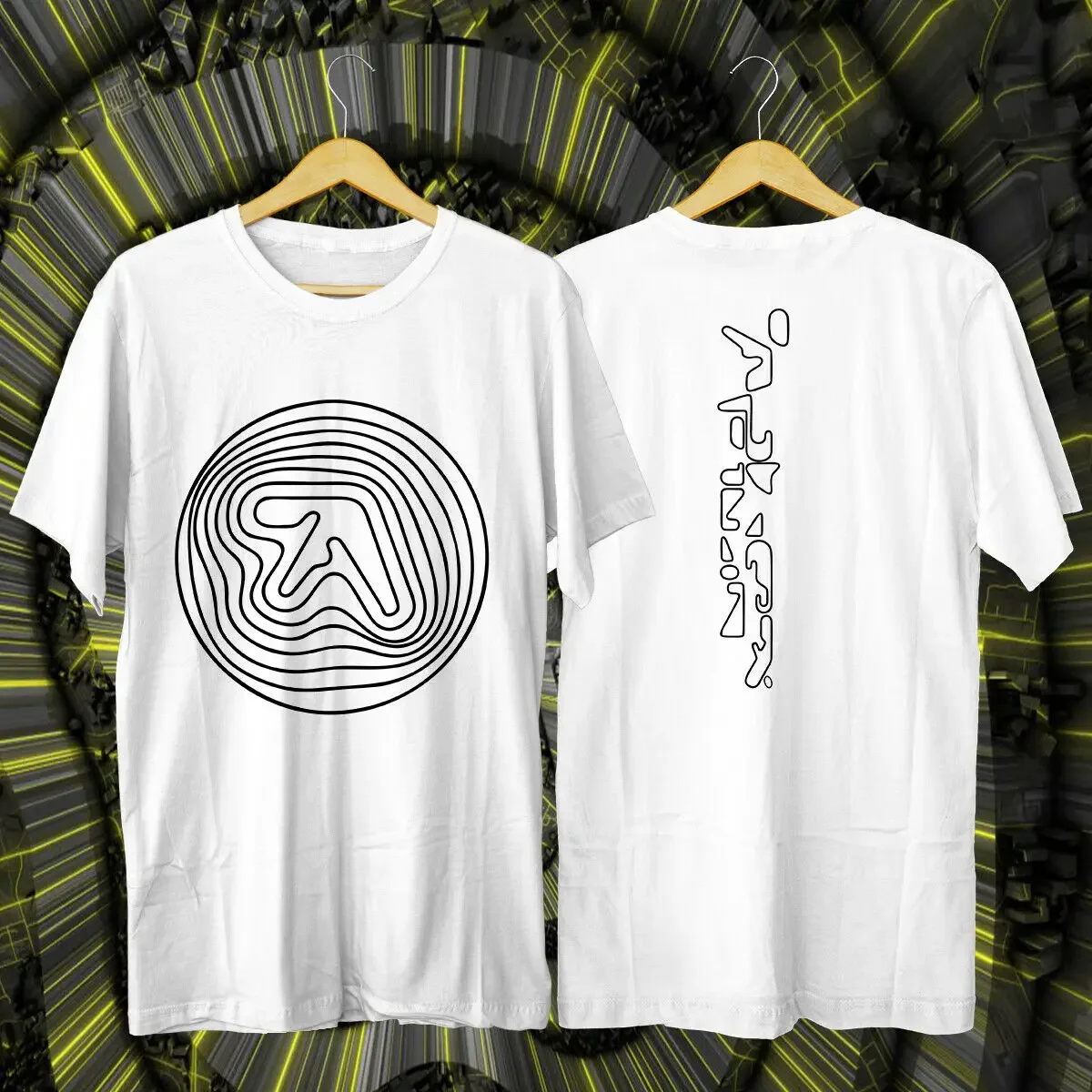 Aphex Twin - Aphex Twin Symbol Twirl Spiral New T-Shirt Black or White