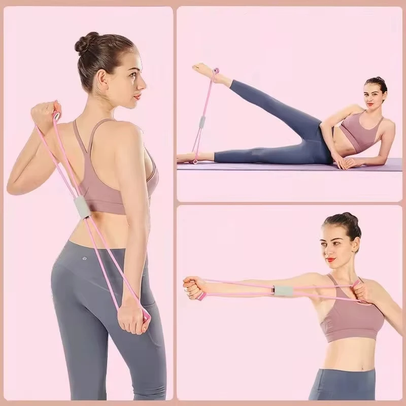 Women's Foam Coated Resistance Bands for Yoga And Fitness Home Gym Rubber Pull Rope Exercise Training Accessory