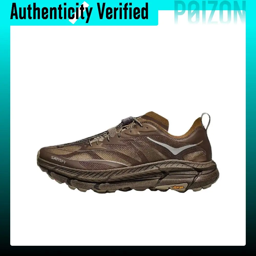 Satisfy X HOKA ONE ONE Mafate Speed 4 Running Shoes Unisex Low-top Brown 1157050-RBBR
