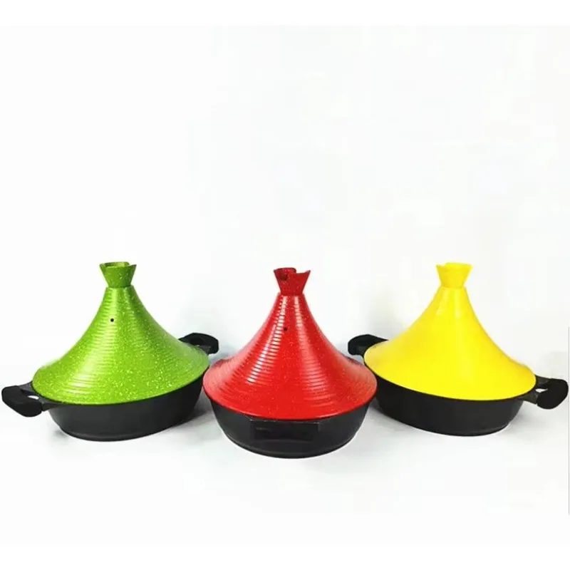 Hot Sale Die Cast Tajine Pot  Aluminum Moroccan Saving Water  Tajine Pot Nonstick Cookware Set
