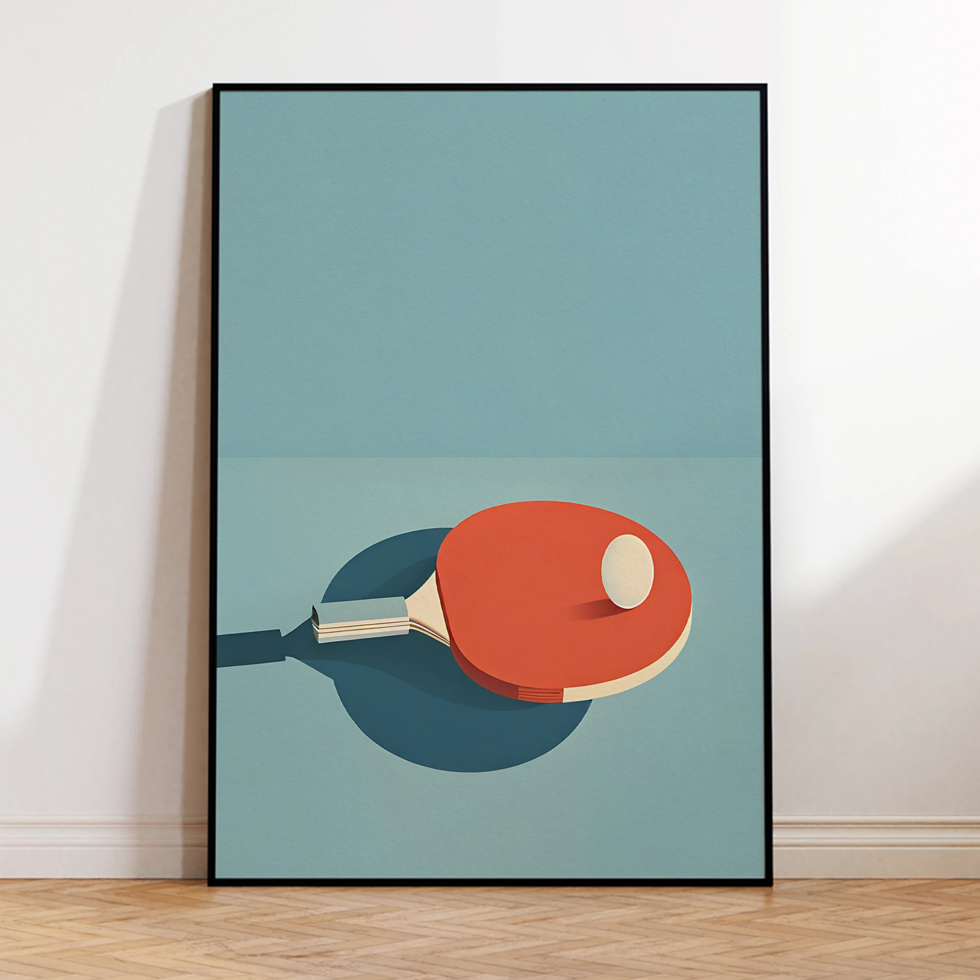Stationary Ping Pong And Ping Pong Rackets Wall Art Prints Canvas Painting Poster Picture For Living Bed Room Home Decor
