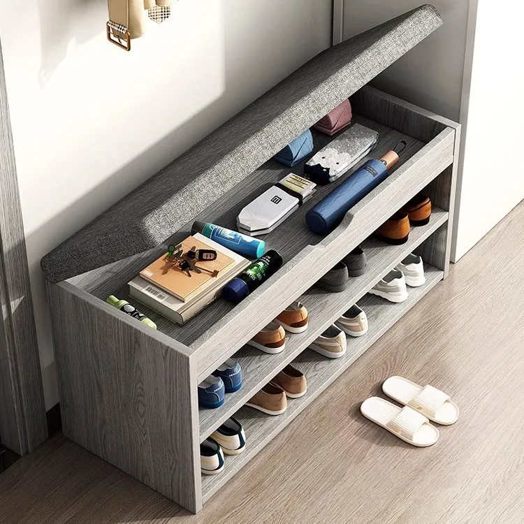 HYS shoe changing stool home door shoe rack can sit into the home shoe cabinet seat stool integrated porch storage stool enter