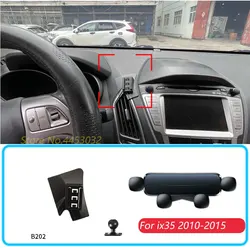 Car Phone Holder For Hyundai ix35 2010-2015 Gravity Stand Mount Support Horizontal GPS Mobile Bracket Accessories With Base