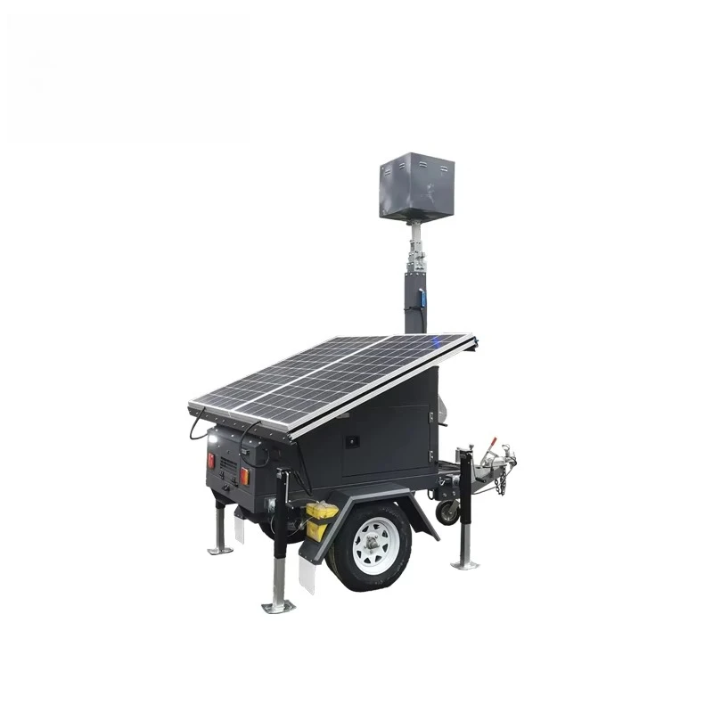 Mobile Solar Power Trailer 4 Panels 8x200Ah Gel Off-Grid Generator Custom