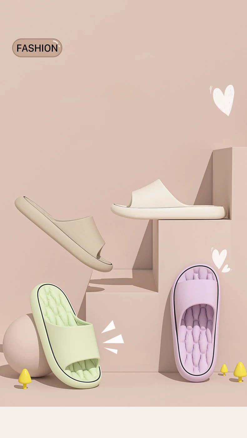 Superleichte weiche Hausschuhe, einfache Mode-Slides, elastische EVA-Schuhe, bunte Turnschuhe in der Tür, Badezimmer-Flip-Flops – Detail 1