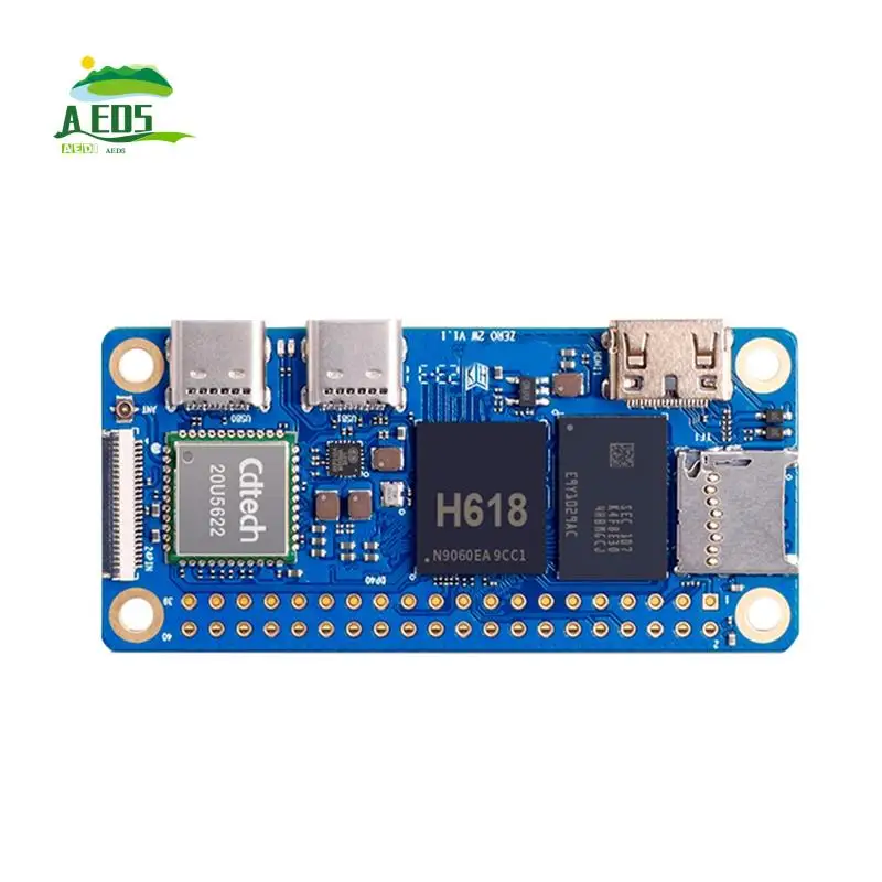 

AED5-Для Orange Pi Zero 2W 1GB RAM DDR4 Мини-ПК Allwinner H618 Orange Pi Zero 2W Wi-Fi Bluetooth SBC Одноплатный компьютер