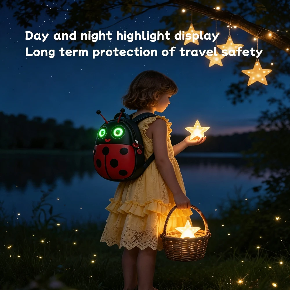 Hard Shell Smart Backpack With Bluetooth Controlled Moving Eyes, DIY Changeable Pattern Waterproof Casual Bag
