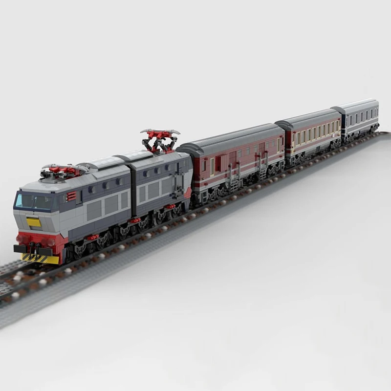 시티 카 모델 MOC 빌딩 블록 트리나크리아 익스프레스 기차 모듈형 기술 선물 휴일 조립 어린이 장난감 세트