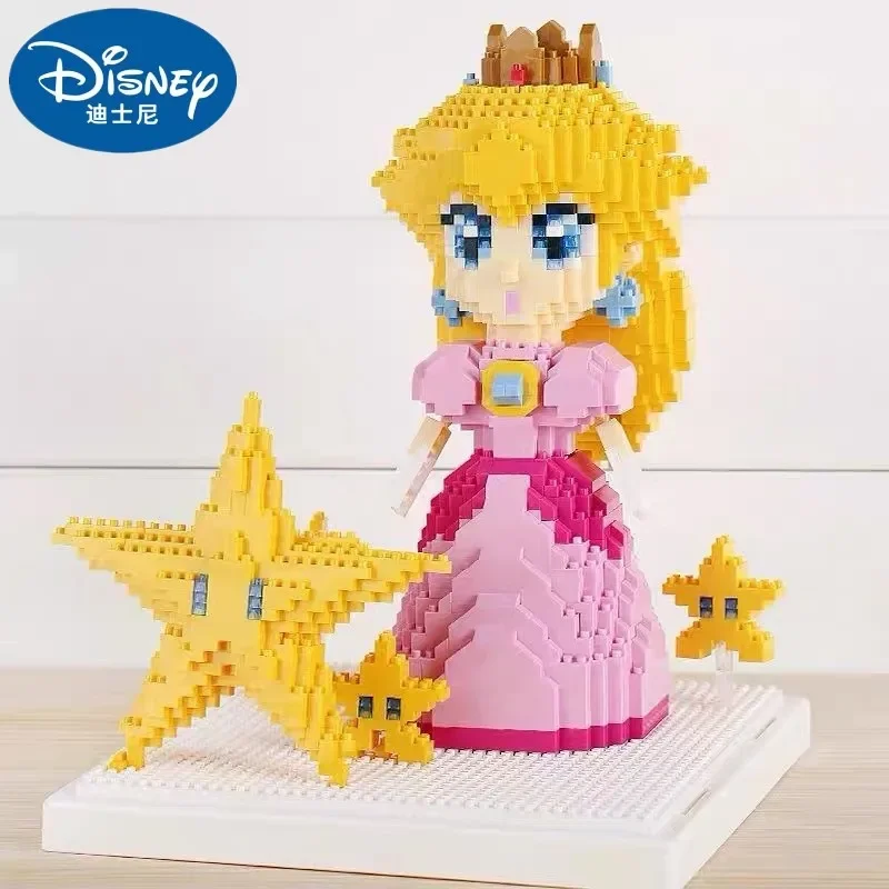 Disney Peach Princess No.2508 Super Micro Blocks Star Pink Girl Mini Diy   Toys Cute Assembly Bset Gifts Kids