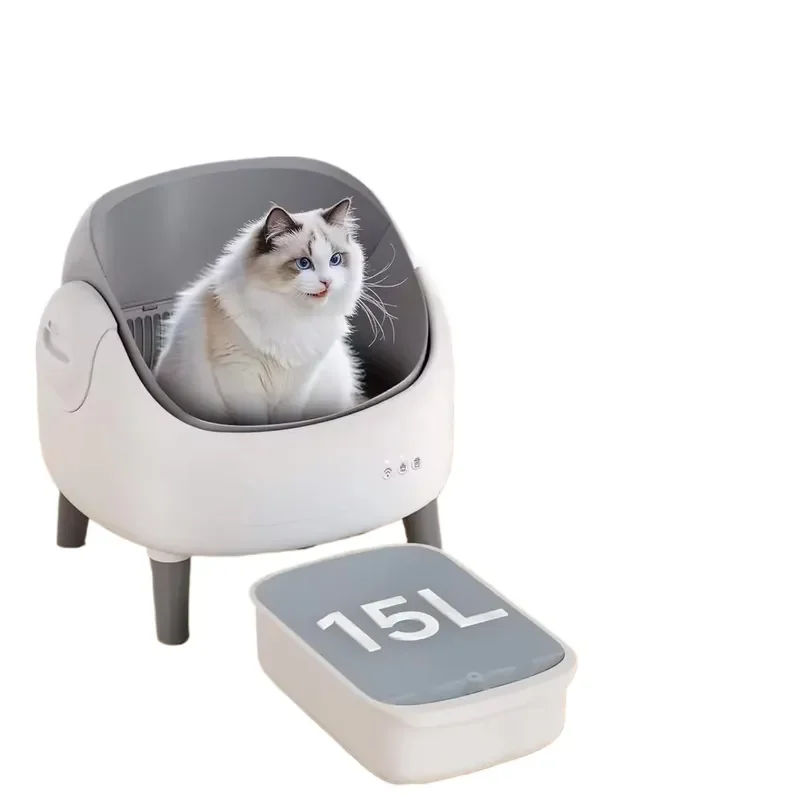 Automatic cat litter box self-cleaning intelligent application controls deodorization with large capacity