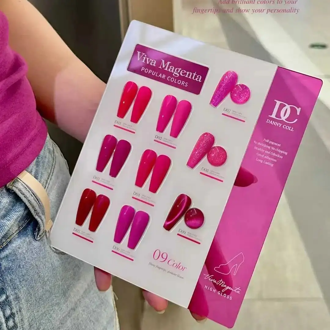 DannyColl-Juego de esmalte de Gel Floyd Rose Color, 9 colores, barnices UV LED, esmalte de Gel rojo, rosa, semitransparente, autonivelante, 15ML