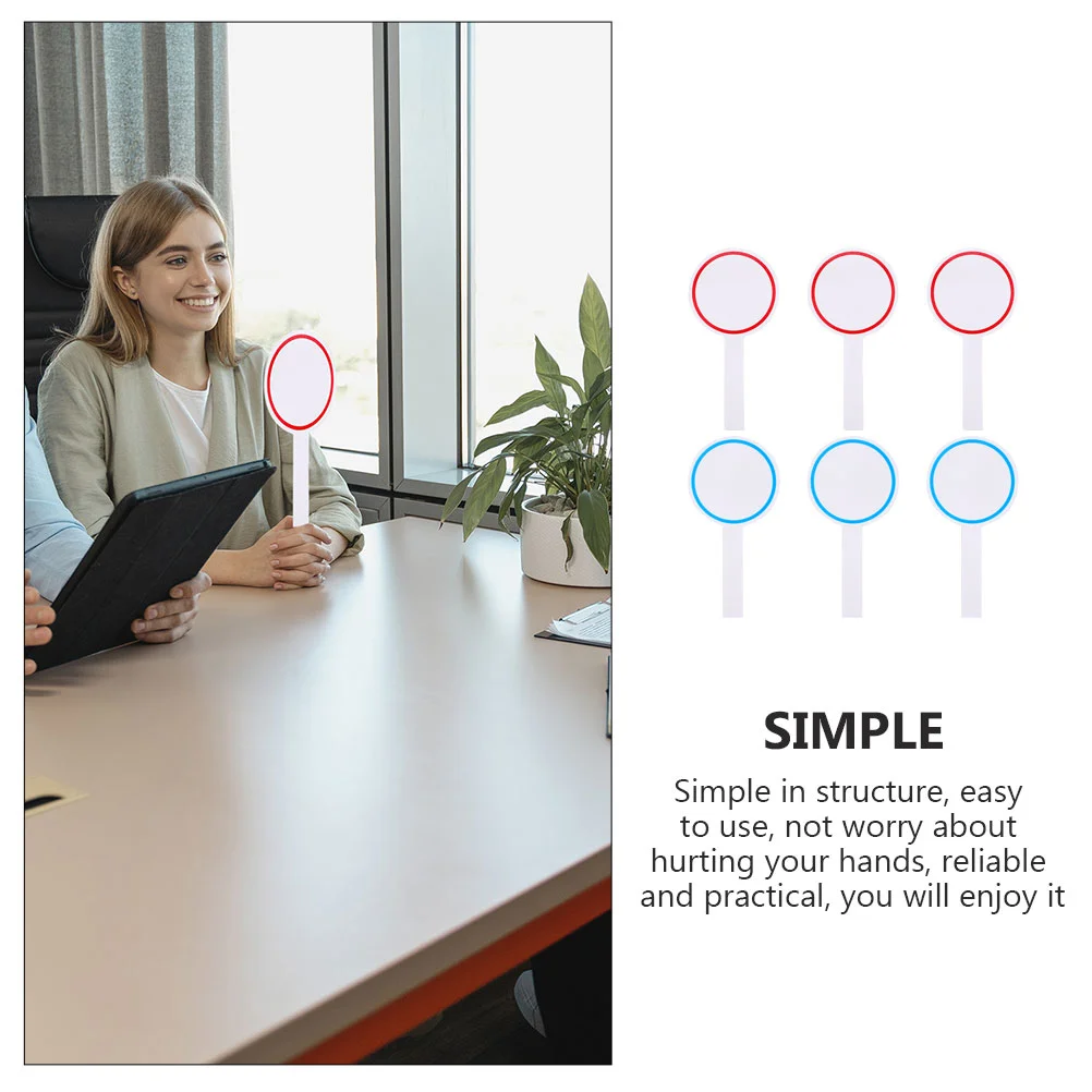 ホワイトボード用の再利用可能なスコアボード、ミニハンドヘルド、白い乾式消去、耐水性ホワイトボードフォーム、再利用可能な紙の投票、6個