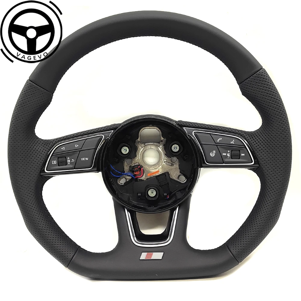 

Flat bottomed steering wheel For Audi A4 B9 leather perforated steering wheel with heating function