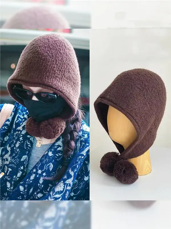 ottoelle-autumn-winter-warm-knitted-wool-blend-balac-hat-fem-model-ni-ni-furry-ball-cap-casual-sle-geometric-pattern