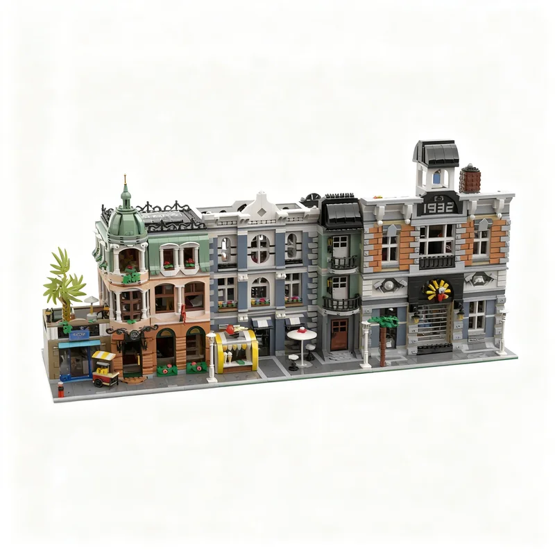 2570pcs MOC Gym & Ice Cream Stand - Assembly Square Alternative Build Modular Buildings Model Building Blocks Construction 3D