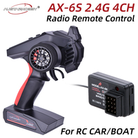 AUSTAR AX6S 2.4G 4CH Wireless Radio Remote Control Transmitter with Receiver for RC Car Boat Super Active Passive Anti-jamming