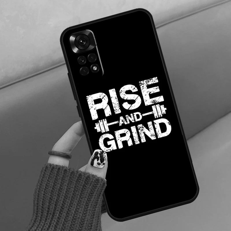 Bodybuilding Gym Fitness Case For Xiaomi Redmi Note 11 12 8 9 10 Pro 8T 9S 10S 11S Redmi 9A 9C 10 10A 10C Cover