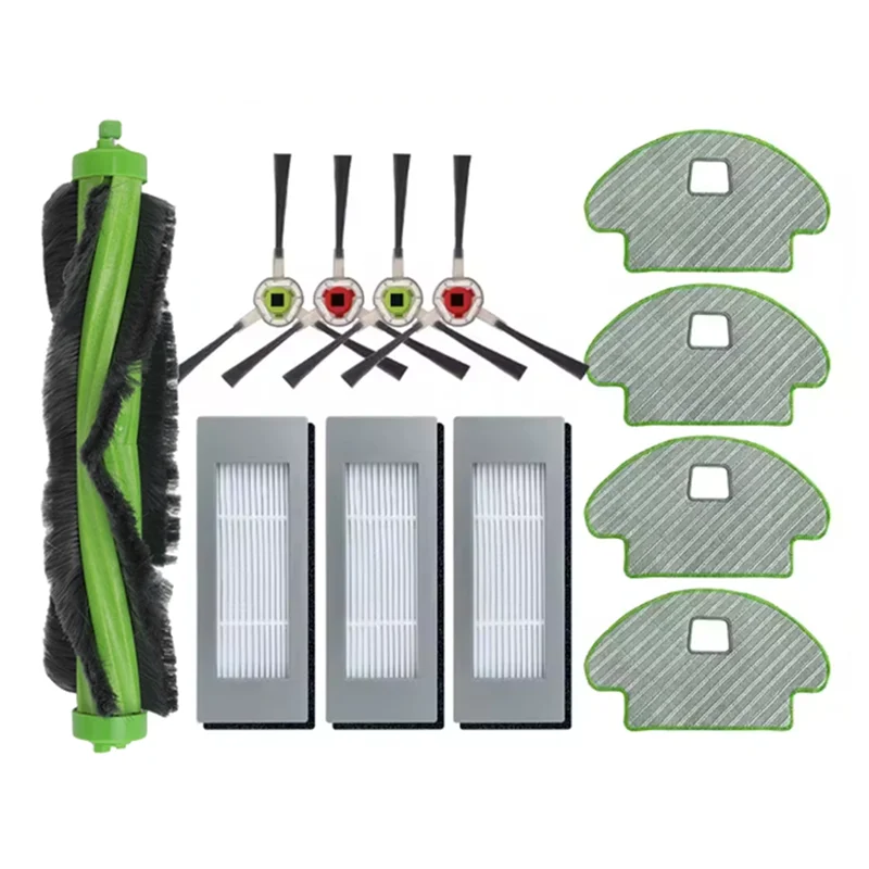 AD24 لـ Irobot Roomba Combo 111/113 R113840 مكنسة كهربائية 12 قطعة قطع غيار-فرشاة جانبية رئيسية فلتر Hepa ممسحة قماش