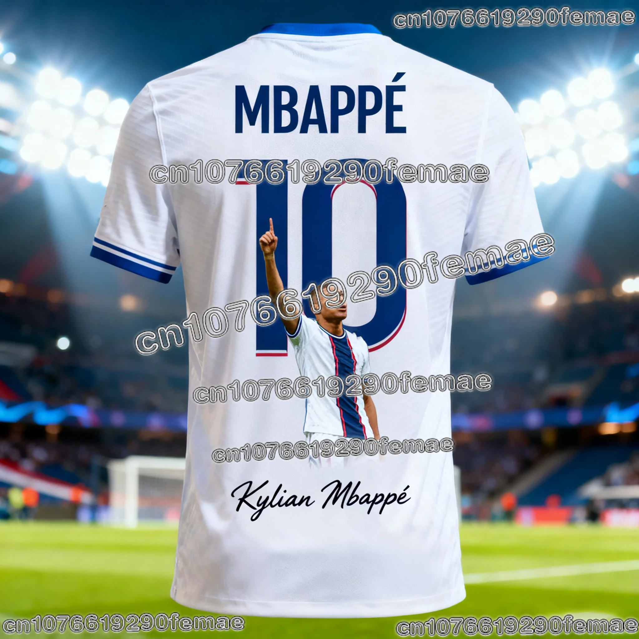 حار بيع 2026 Mbappé # 10 قميص كرة قدم مطبوع ثلاثي الأبعاد للرجال والنساء والأطفال ملابس رياضية كاجوال لتدريب كرة القدم إصدار مروحة تي شيرت #6