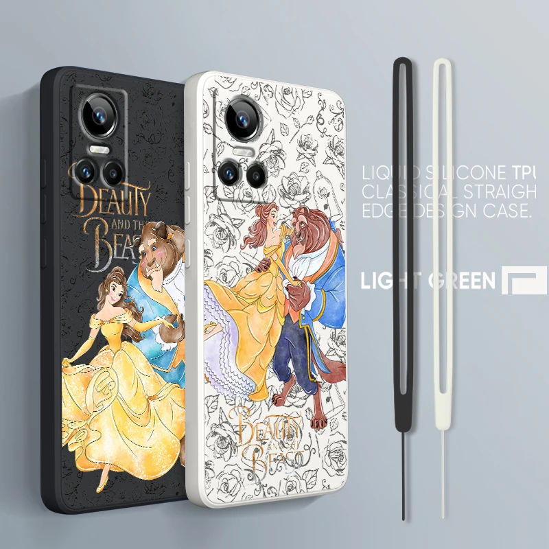 Beauty And The Beast For OPPO Realme GT Neo 3 2 Master 8 9 Narzo 50A 50i Reno 7 Silicone Soft Liquid Rope Phone Case Cover