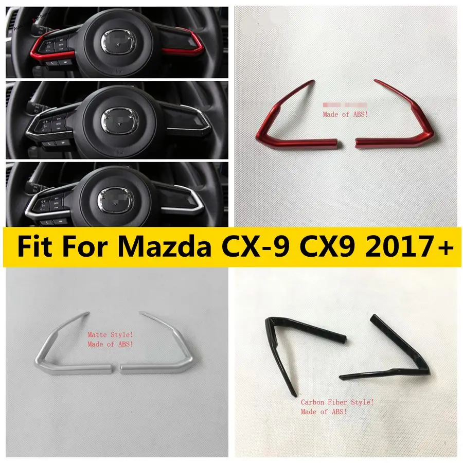 

Steering Wheel Button Bottom Decorative Strips Cover Trim Sticker Fit For Mazda CX-9 CX9 2017 - 2020 Interior Accessories