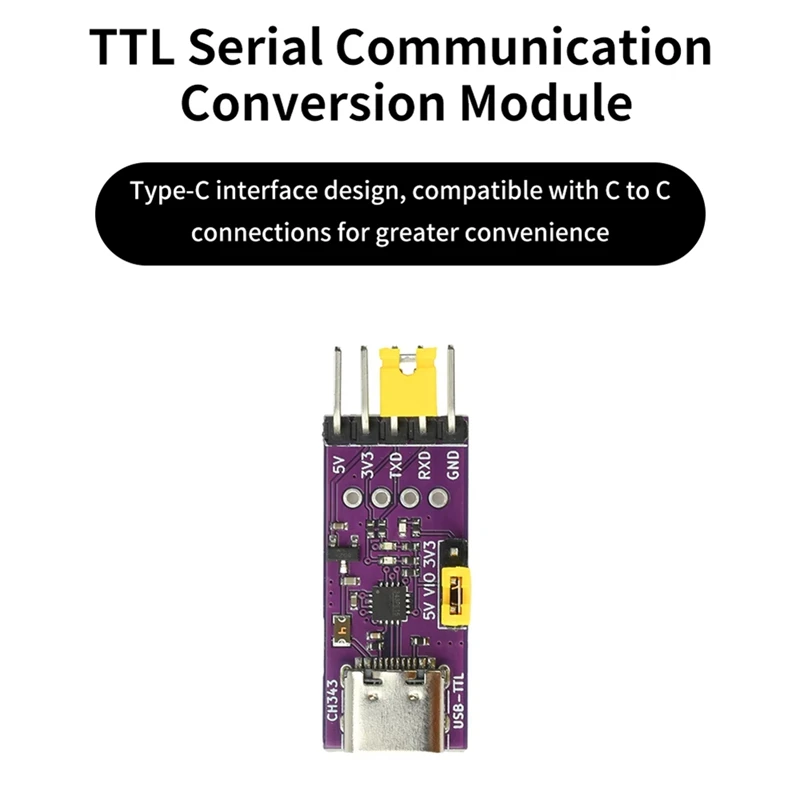 Super Sale USB to TTL Serial Port USB Type-C Interface Communication Conversion Module 6Mbps High-Speed CH344 CH348 Chip