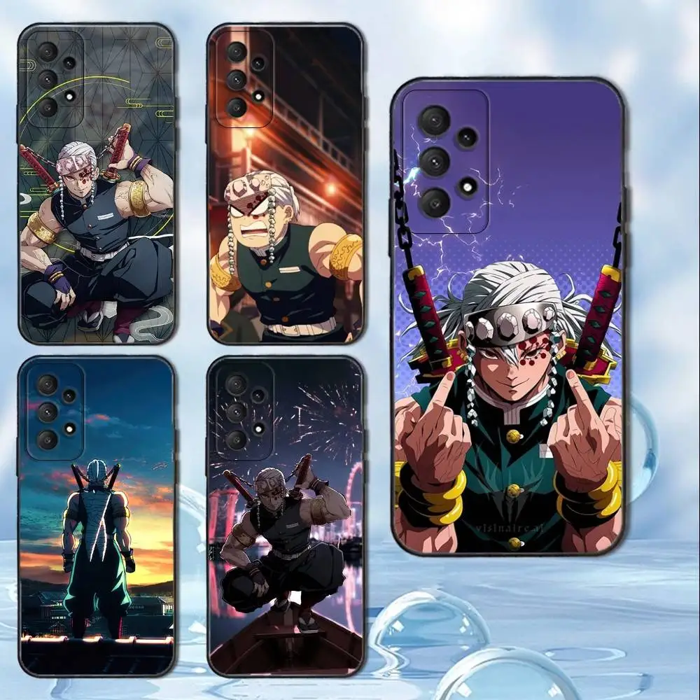 

Anime Tengen Uzui Phone Case For Samsung Galaxy A13,A21s,A22,A31,A32,A52,A53,A71,A80, Soft Black Cover