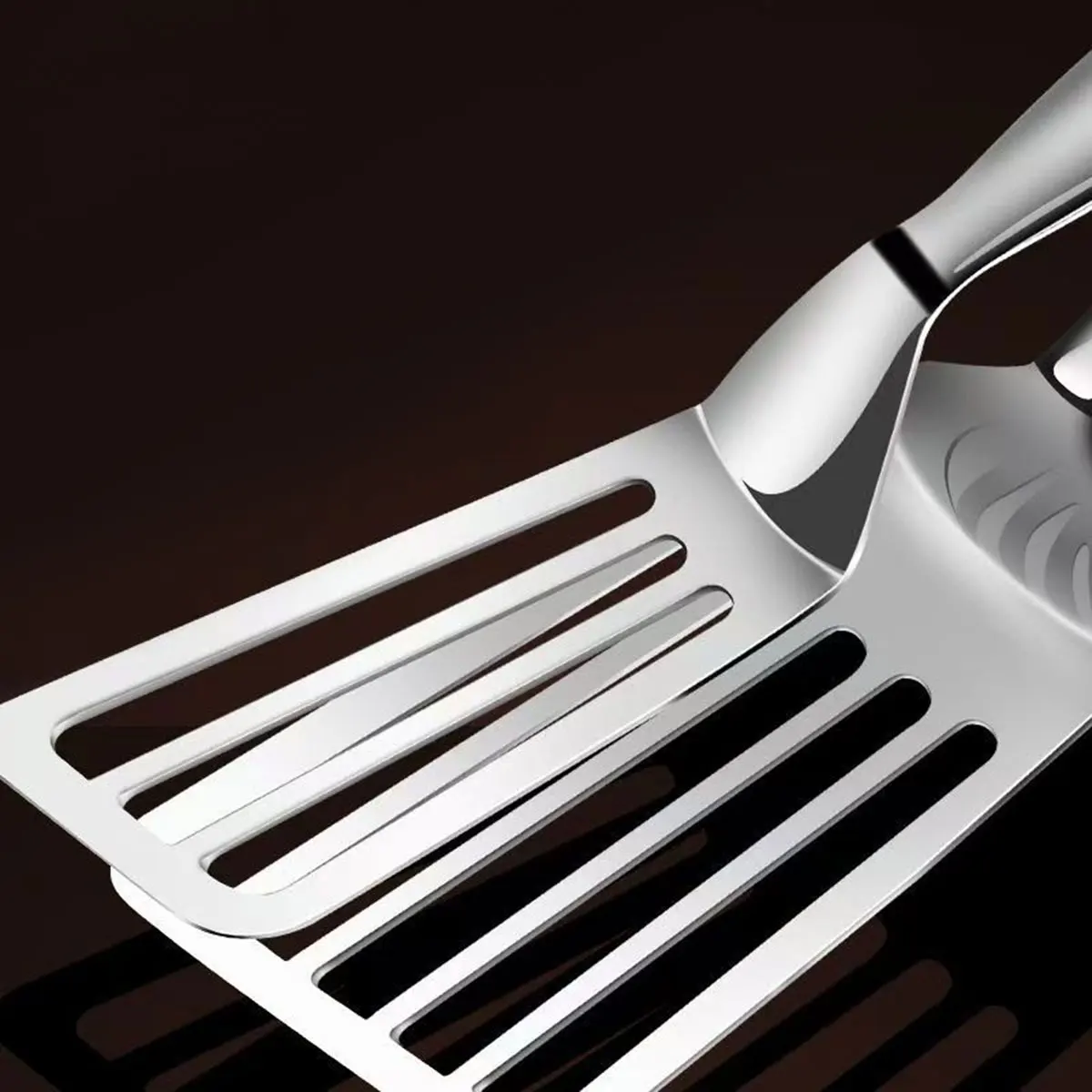 

2-in-1 Pan-fried fish tongs, 304 Stainless Steel Thickened Multipurpose BBQ Flipper Shovel for Fish, Chicken Wings, Steak