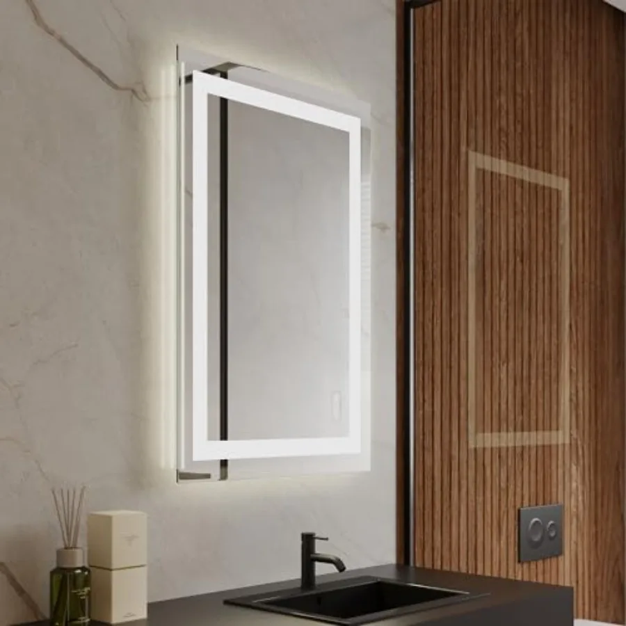 

Royalty LED Bathroom Mirror - Backlit and Front Lighted Bathroom Vanity Mirror - Stepless Dimmable, Smart Memory 24" x 36
