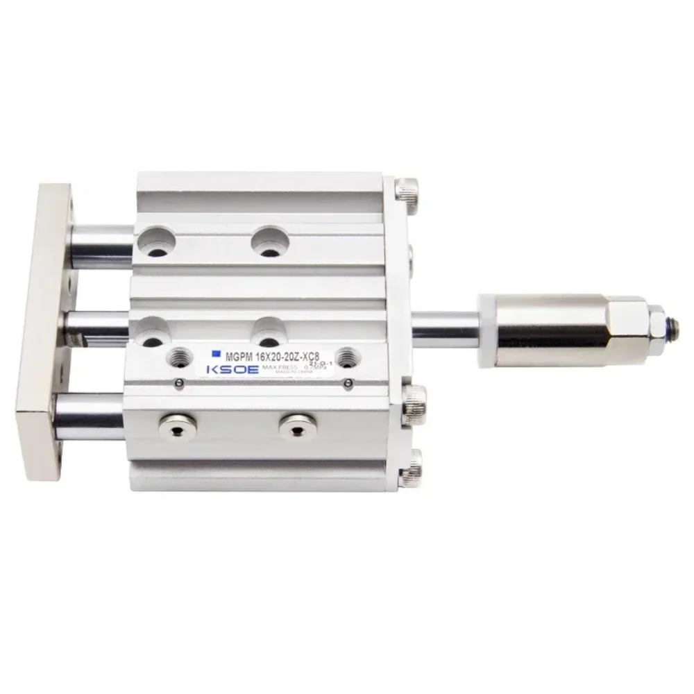 Three Axis Cylinder MGPM12/16*20-30X40X50-20/30/50-XC8 Adjustable Stroke Guide Rod Pneumatic Air Cylinder Industrial Automation