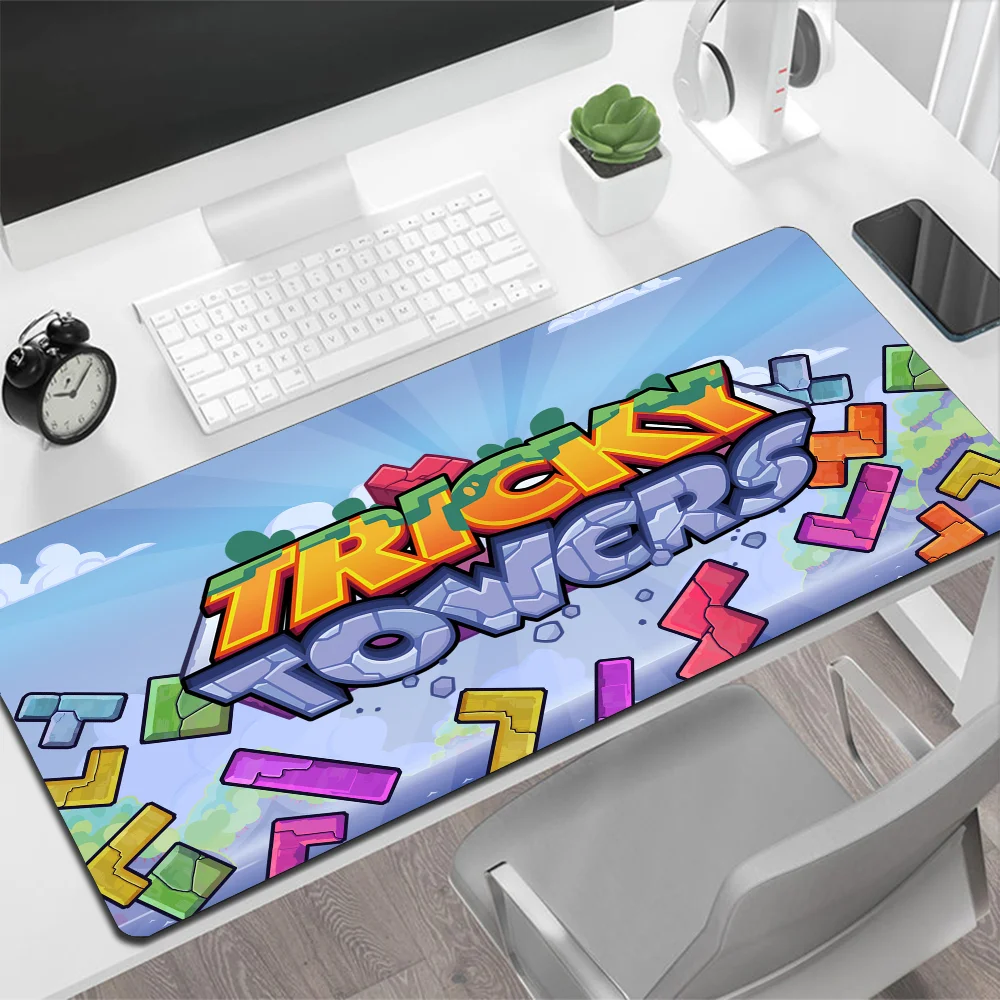 Tricky Towers Large Mouse Pad Gaming Mouse Pad PC Gamer Computer Mouse Mat Big Mousepad XXL Carpet Keyboard Desk Mat Mause Pad