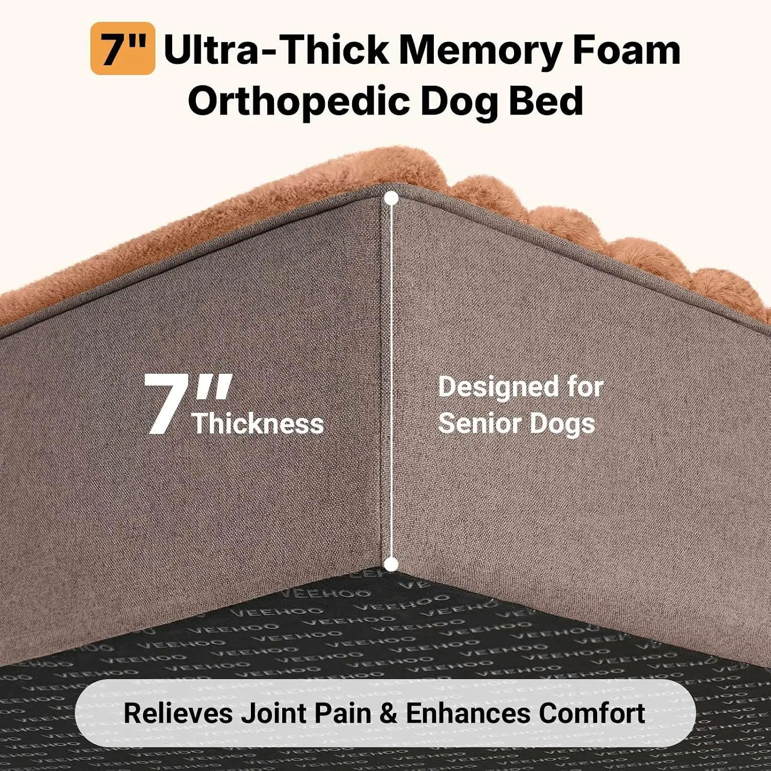 Cama ortopédica de espuma visc - Orthopedic Memory Foam Dog Bed Washable reseña y precio