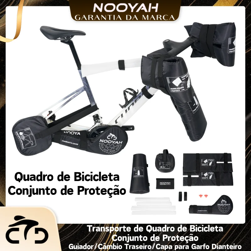 NOOYAH Kits de Proteção para Bicicletas Conjunto de Proteção para Quadro de Bicicleta Acessórios de Transporte para Bicicleta de Estrada MTB Ferramenta de Transporte Capa para Garfo, Corrente e Manivela de Bicicleta